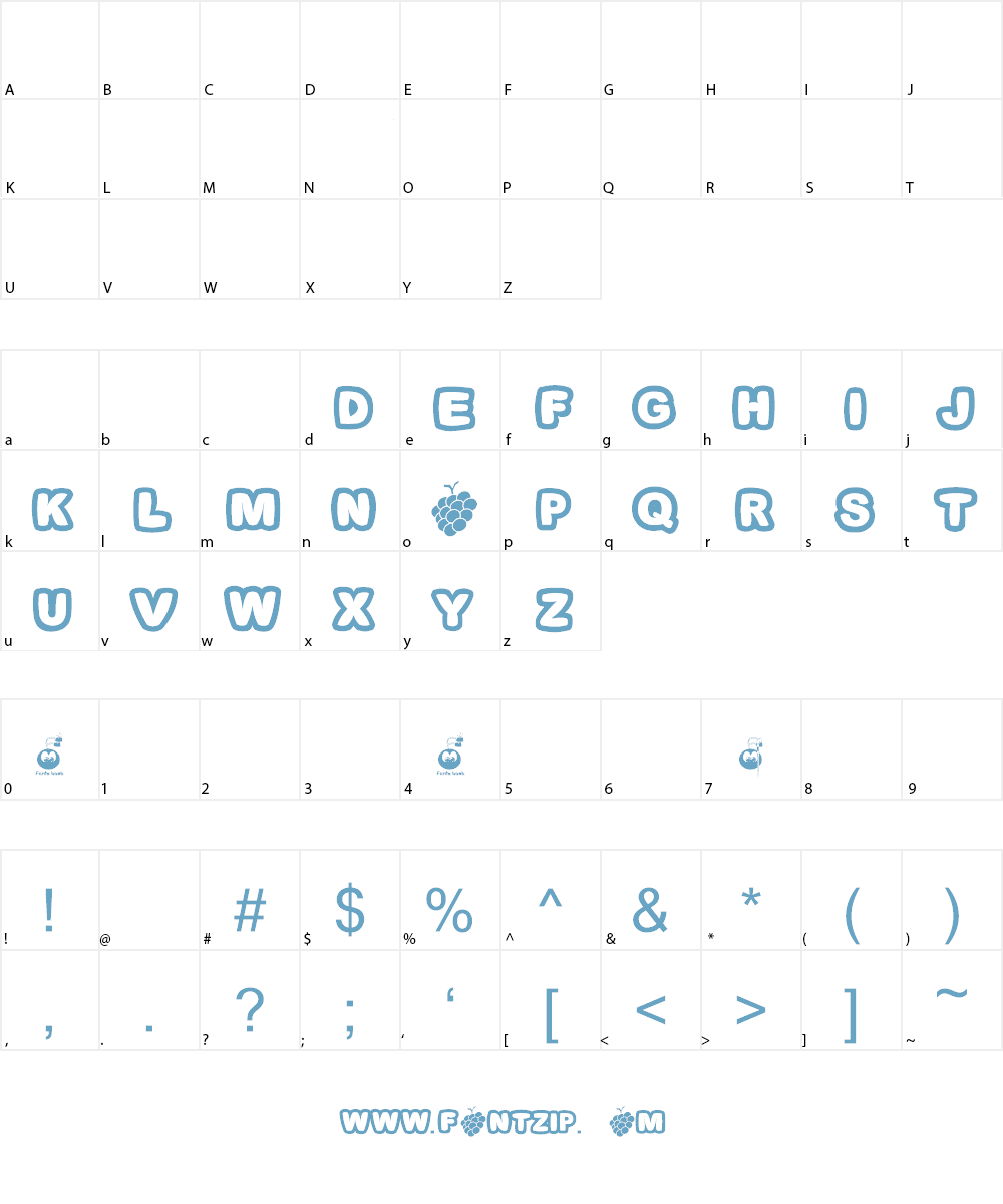 Fonts Bomb I love grapes Font Character